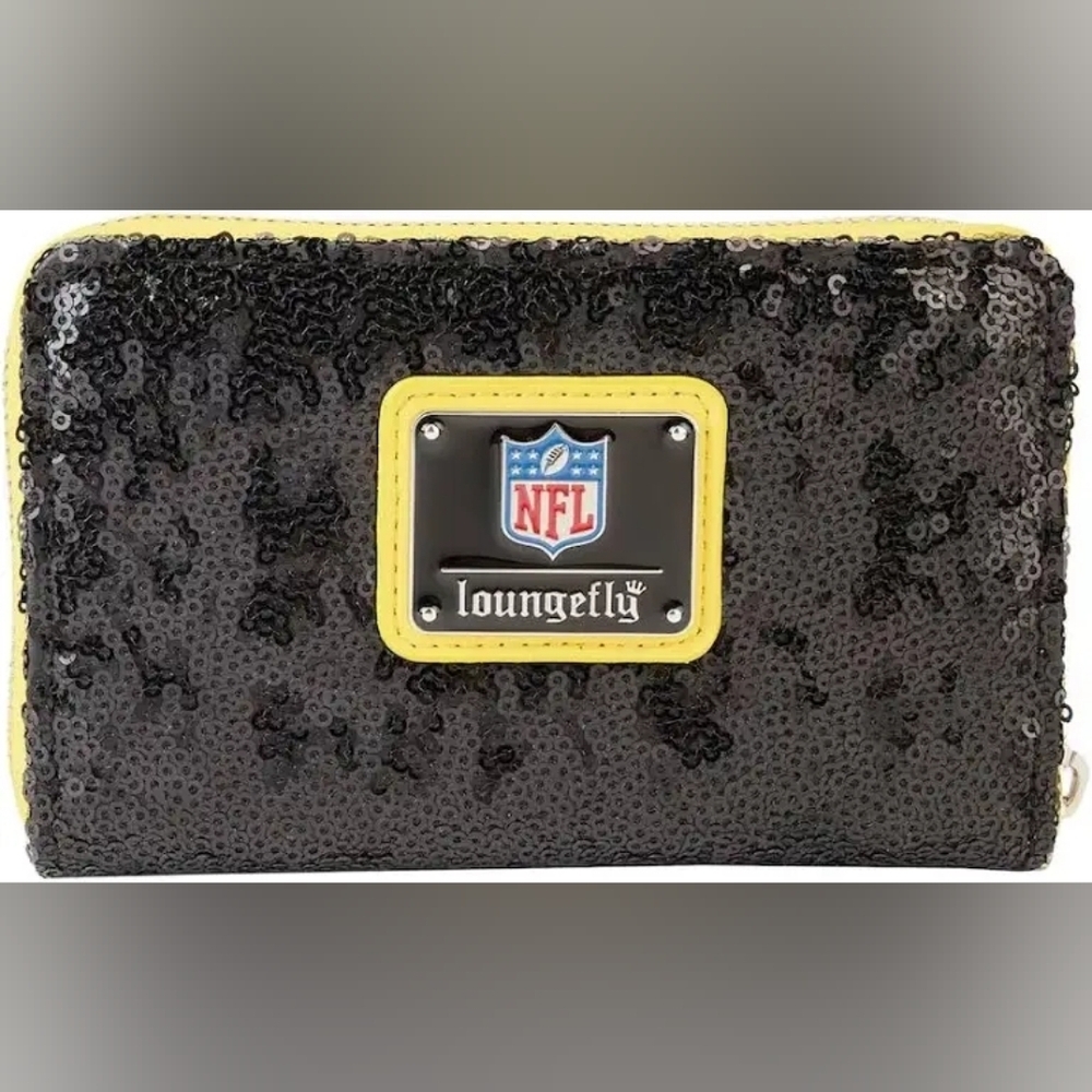 Loungefly Pittsburgh Steelers Sequin Loungefly Wallet - Picture 3 of 4